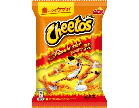 Cheetos Flamin' hot crunchy...