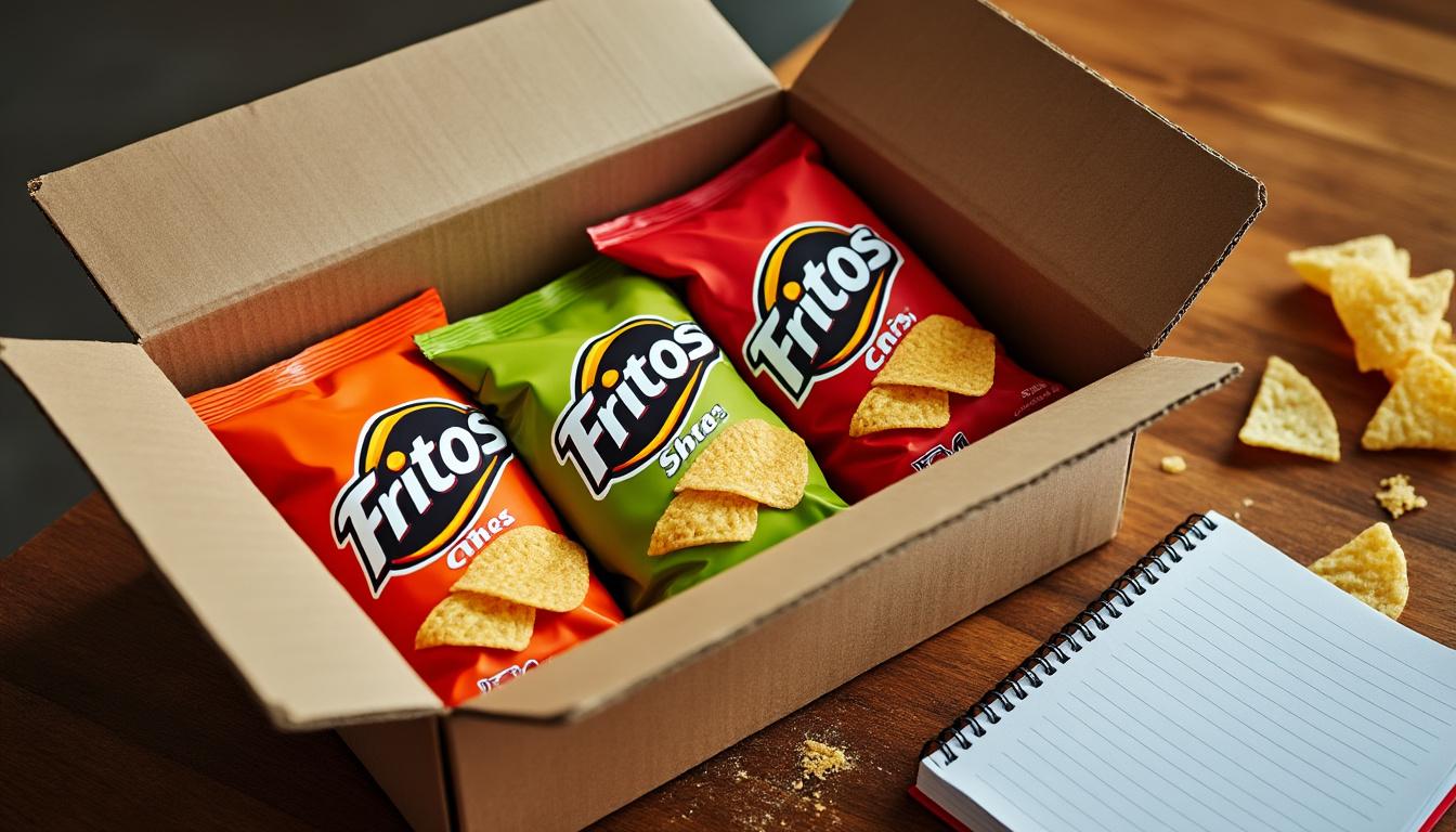 découvrez notre unboxing exclusif d'un colis de fritos avec une dégustation détaillée pour savourer chaque saveur croustillante et gourmande.